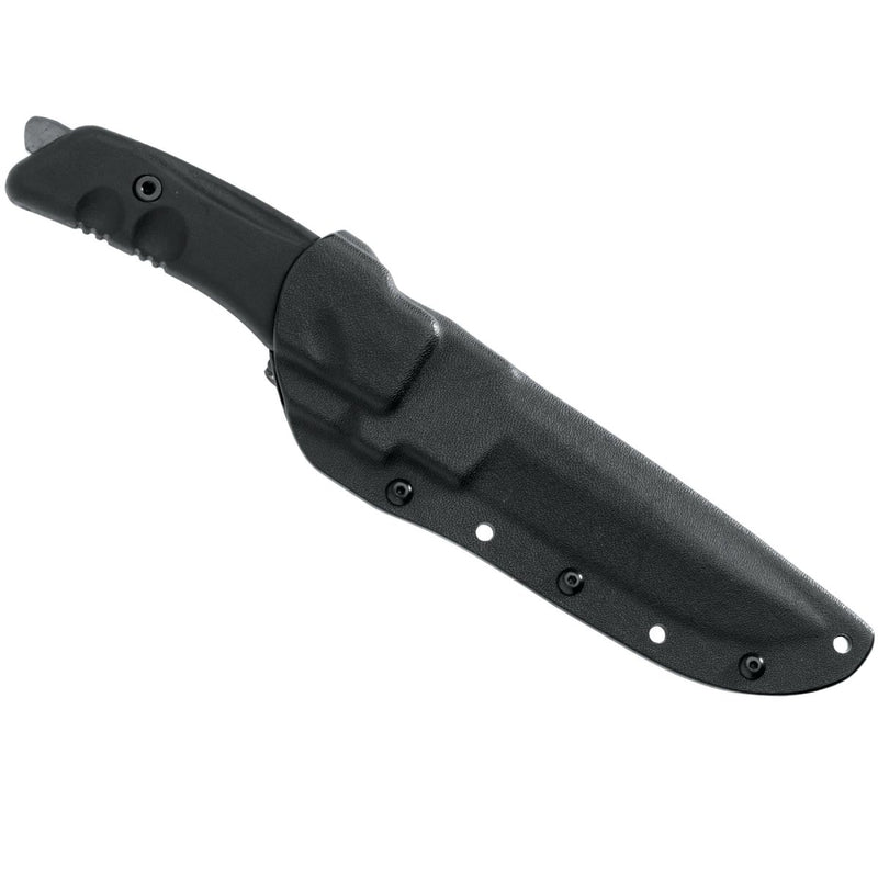 Stealth Carbon Titan combat knife fixed tanto Titanium carbon fiber blade black forprene handle kydex with TEK-LOK clip