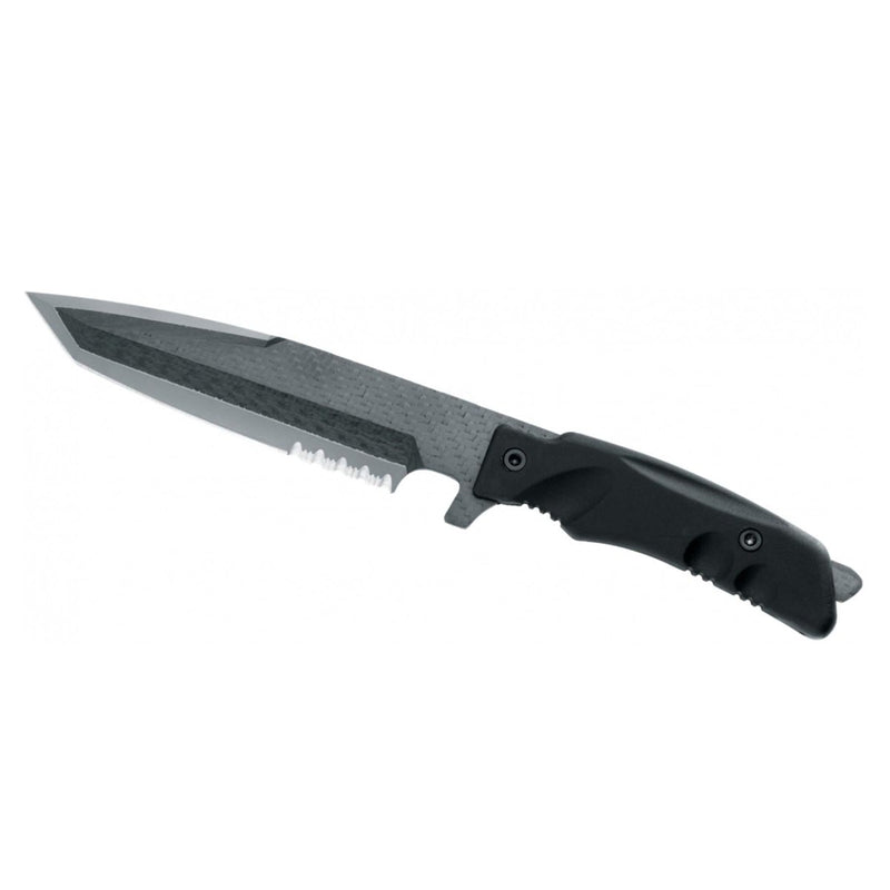 Stealth Carbon Titan titanium combat tactical knife fixed tanto plain Titanium grade carbon fiber blade 45 HC forprene handle