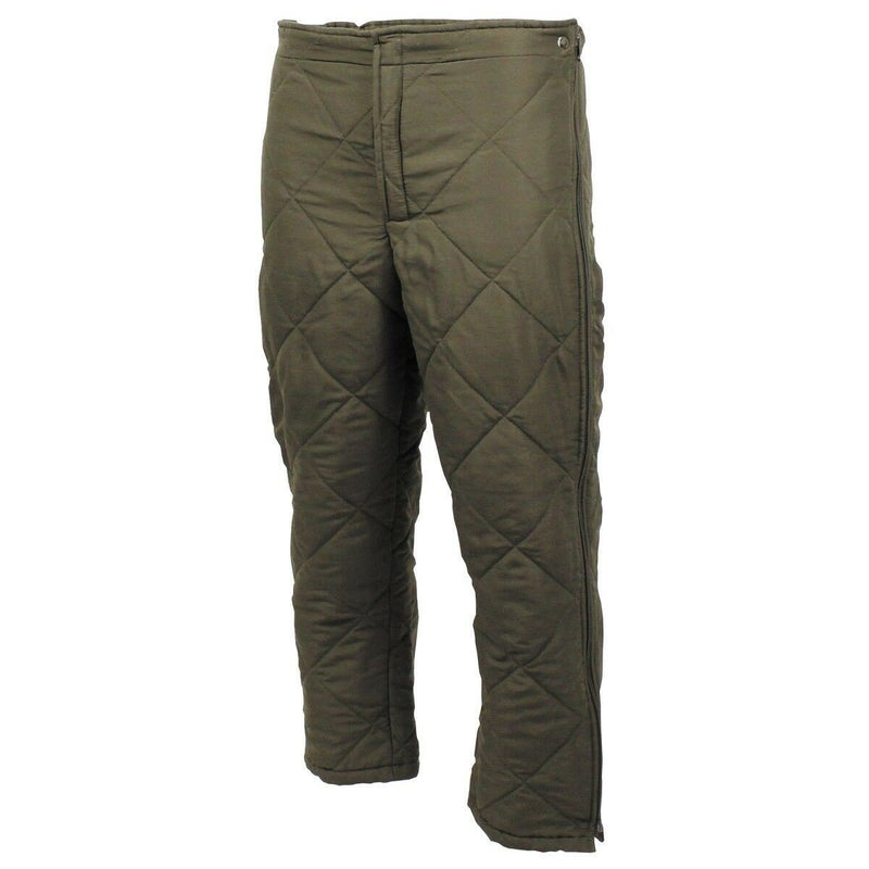 Genuine Austrian army pants liners Warmer olive green thermal trousers leggings
