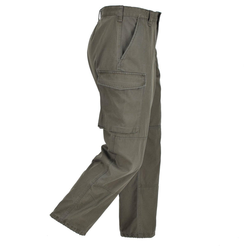 Tactical combat cargo olive pants military original Austrian pants trousers zipped cargo pockets reinforced knees
