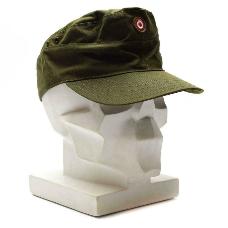 Genuine Austrian military surplus troops field cap olive OD Austria combat hat vent holes visor cap