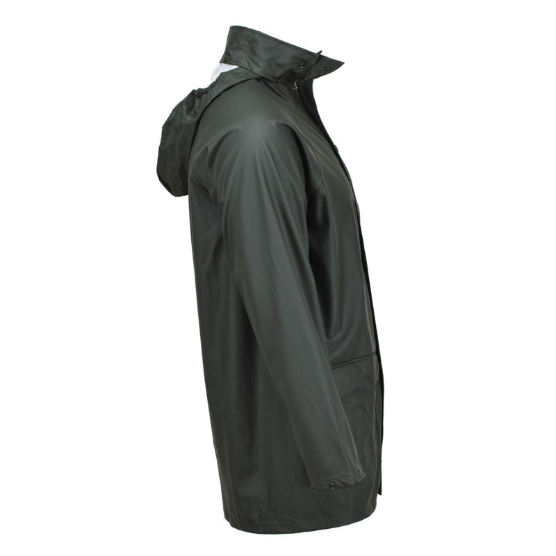 hooded military rain jacket olive