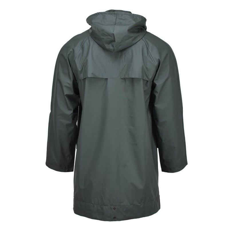 hooded military rain jacket