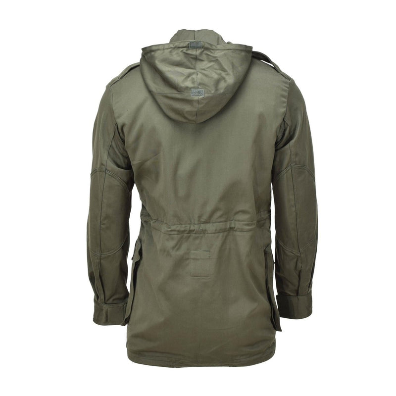 Genuine Belgium Military Jacket olive field troops BDU hooded parka vintage NEW