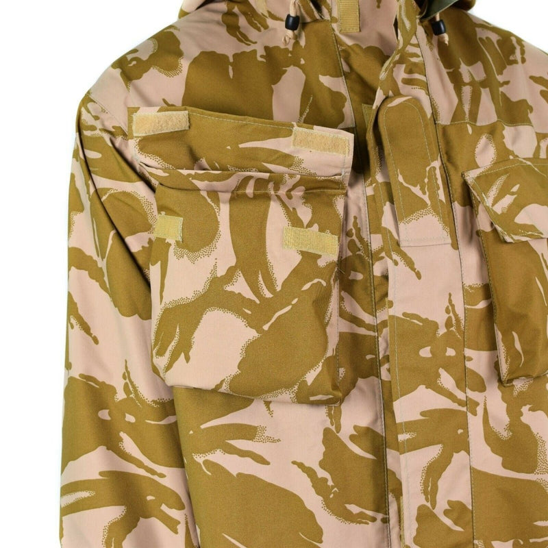 Tactical combat goretex waterproof original British military jacket desert MVP hood  closure zipper