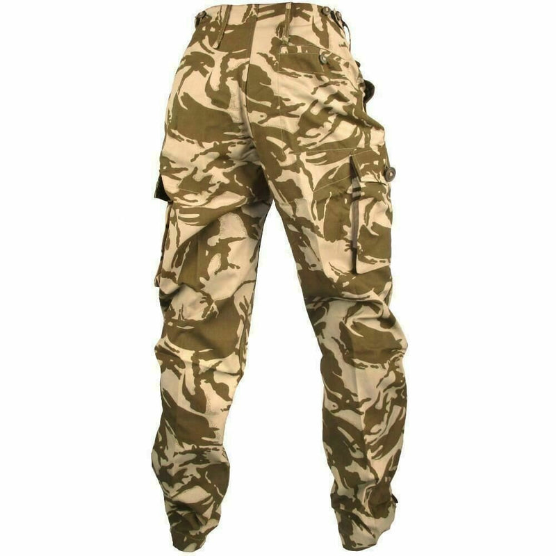 Tactical military combat field pants original British desert camo trousers windproof pocket closures