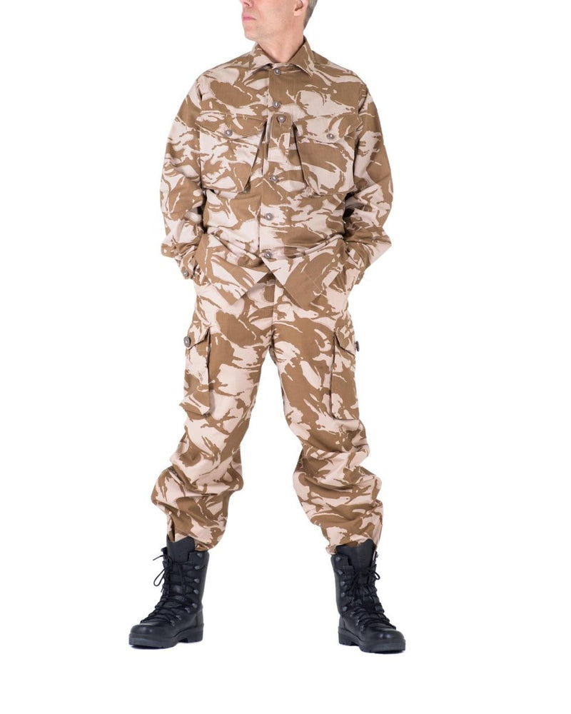 Tactical military combat field pants original British desert camo trousers windproof pocket closures workwear travel casual