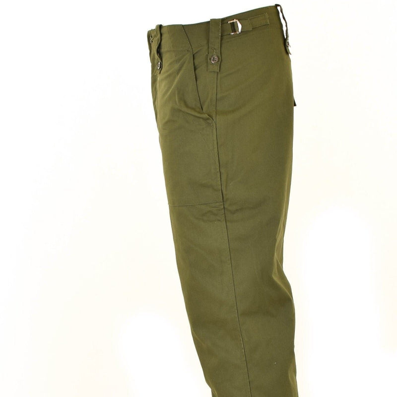 Tactical combat field pants genuine original British trousers lightweight adjustable waist wide belt loops green slash pocket