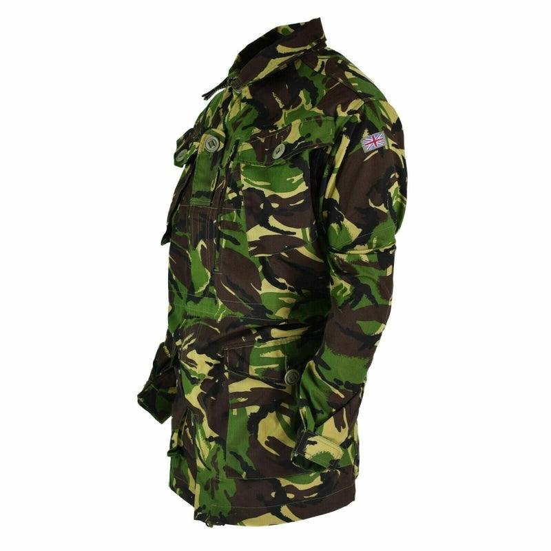 British army tactical combat jacket DPM camo jungle military all seasons smock jacket hook and loop cuffs zipper closure