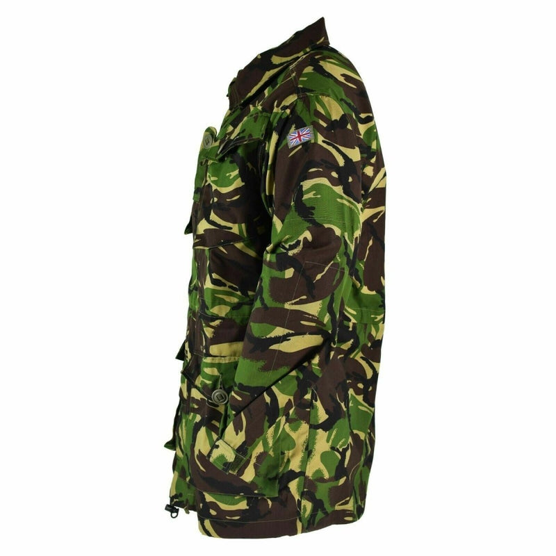 British army tactical combat jacket DPM camo jungle military all seasons smock jacket hook and loop cuffs zipper closure