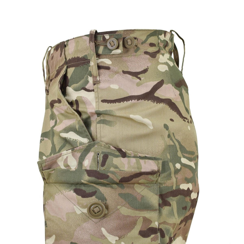 Military shorts tactical combat original British army MTP camouflage cargo shorts flat front cargo pocket wide belt loops