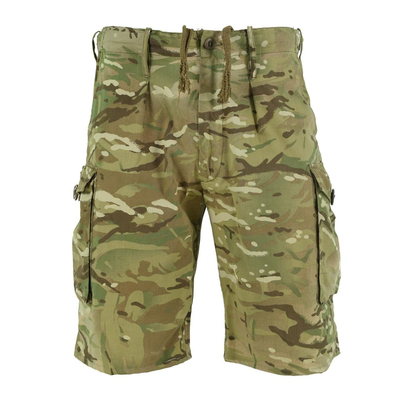 Genuine British army military combat MTP camouflage shorts military bermuda pleated front