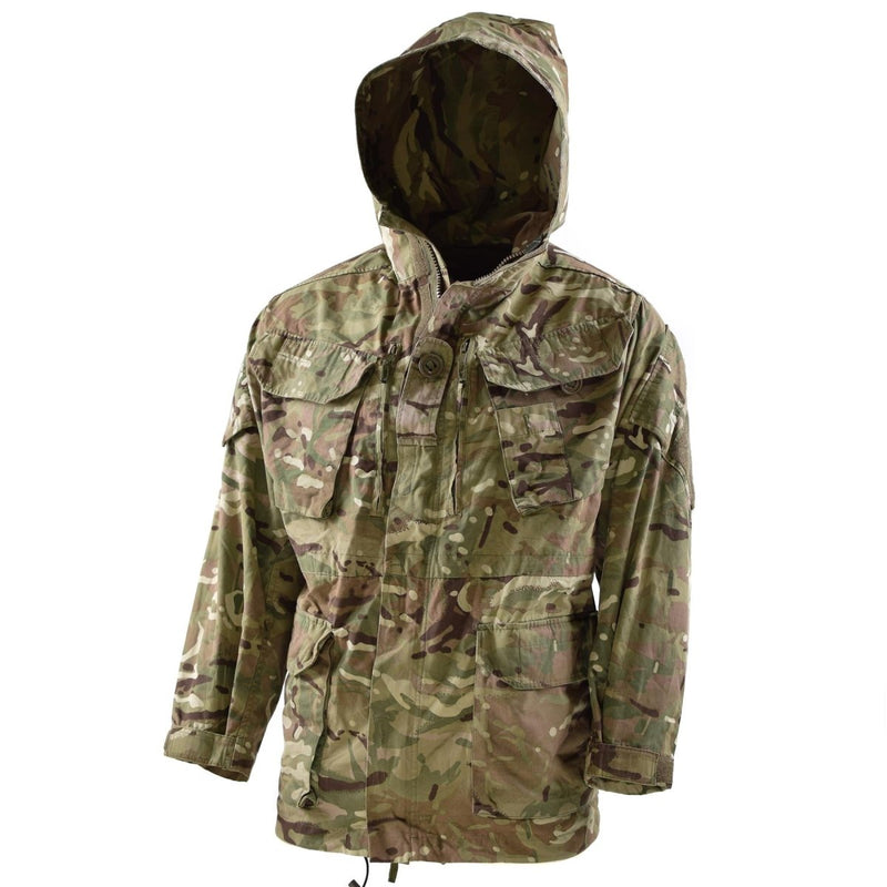 Tactical combat jacket original British MTP camo jacket parka smock windproof hooded 4 chest buttoned 2 chest zipped pockets