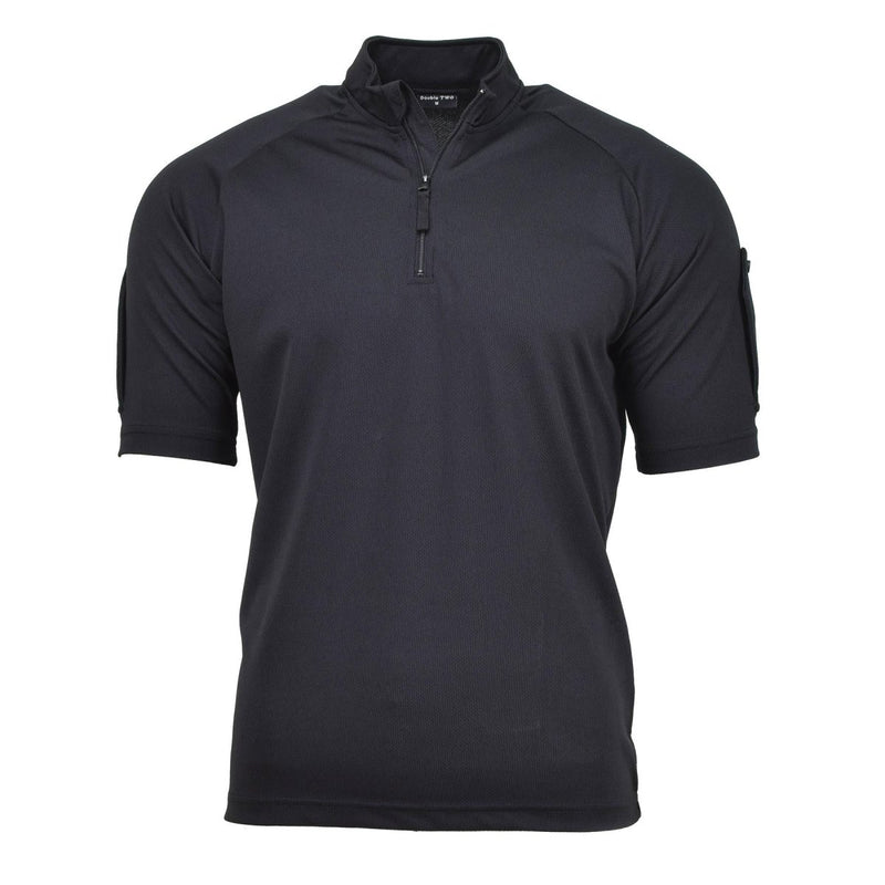 Police breathable T-shirt activewear black shirts lightweight original British functional all seasons Polloce  on shoulders