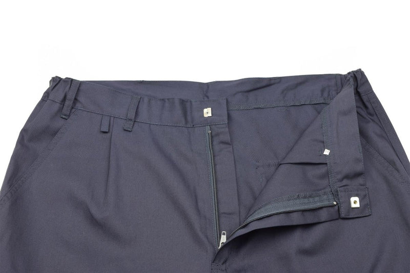 ISS blue work pants original British trousers in blister pocket closures'  lightweight cargo pocket plain and ankles