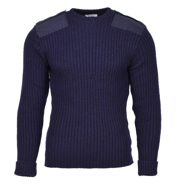 Genuine British Military blue pullover bodywarmer wool jumper commando sweater