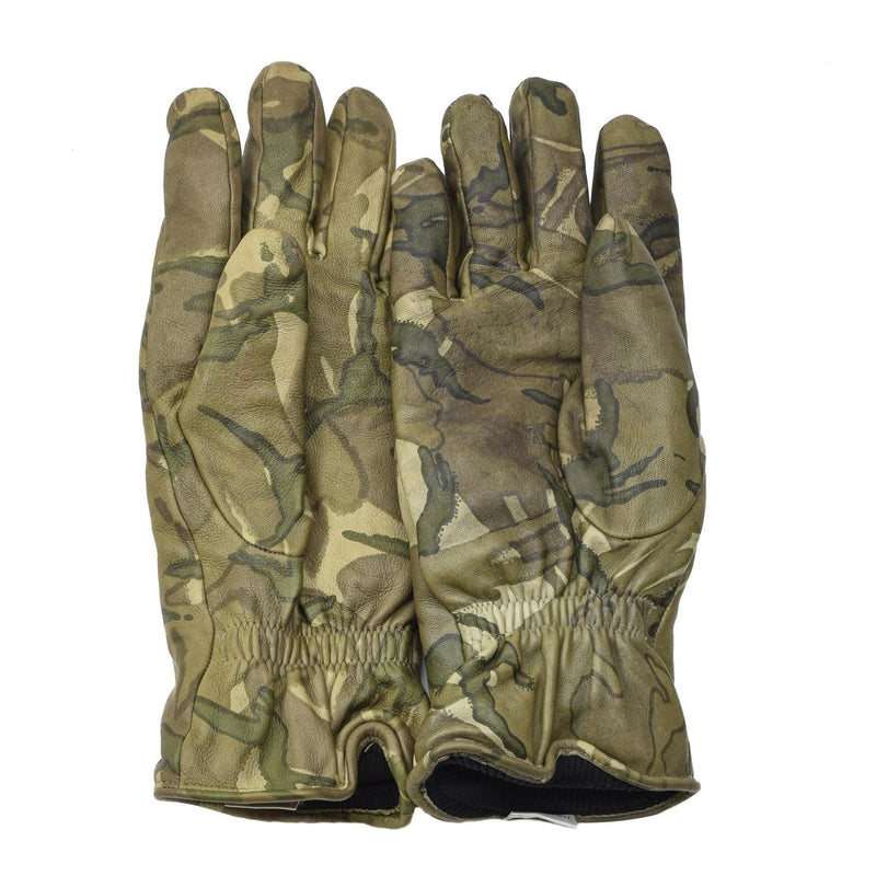 Tactical leather gloves original British military MTP camouflage water resistant winter tight fit workwear outdoor activewear