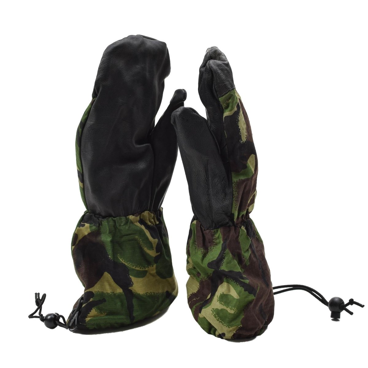 British army mittens genuine military leather palm grip DPM camouflage ...