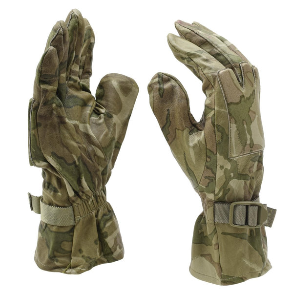 Genuine British military tactical leather gloves lightweight MTP hand protection