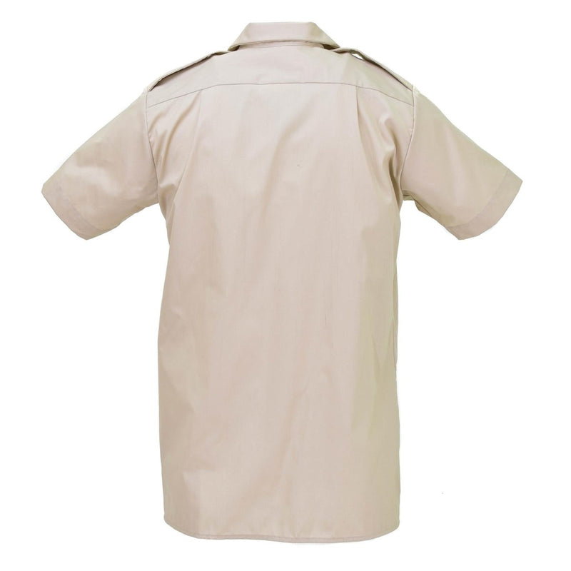 khaki color short sleeve womens military shirt