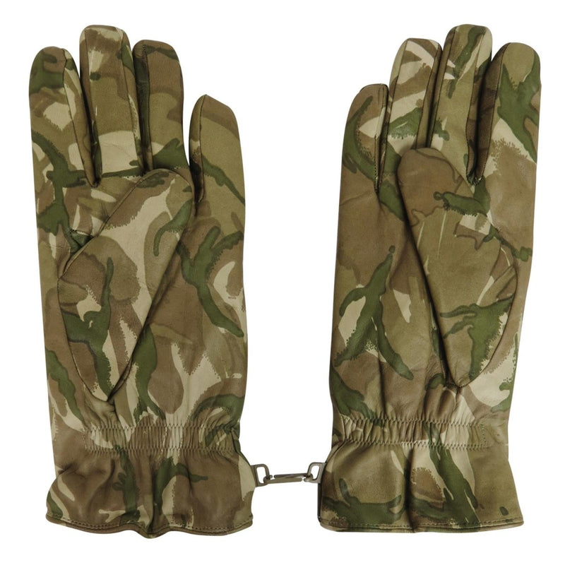 Original British military gloves tactical field MK II combat MTP camo leather warm elasticated wristband MVP nylon knitted