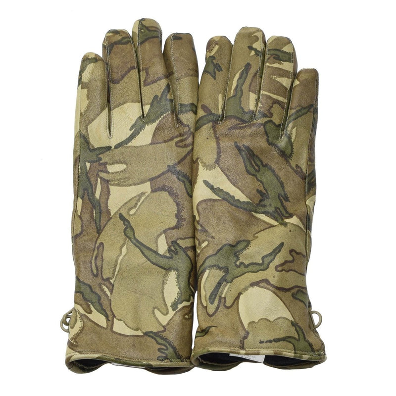 Original British military gloves tactical field MK II combat MTP camo leather warm lined elasticated wristband MVP