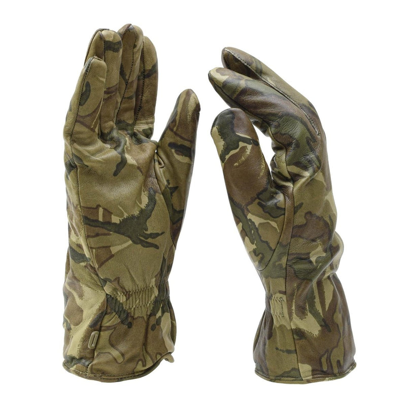 Genuine British MK II Combat leather gloves MTP camouflage warm lined gloves