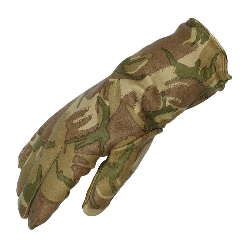 Original British military gloves tactical field MK II combat MTP camo leather warm lined elasticated wristband winter