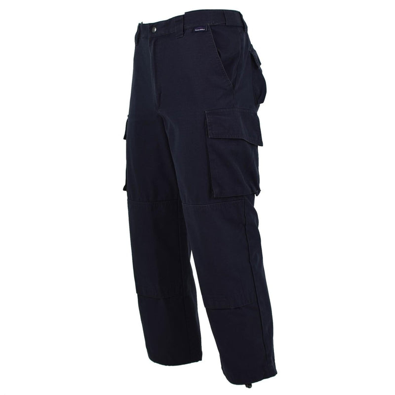 Police blue pants original British army police ripstop material trousers reinforced knees