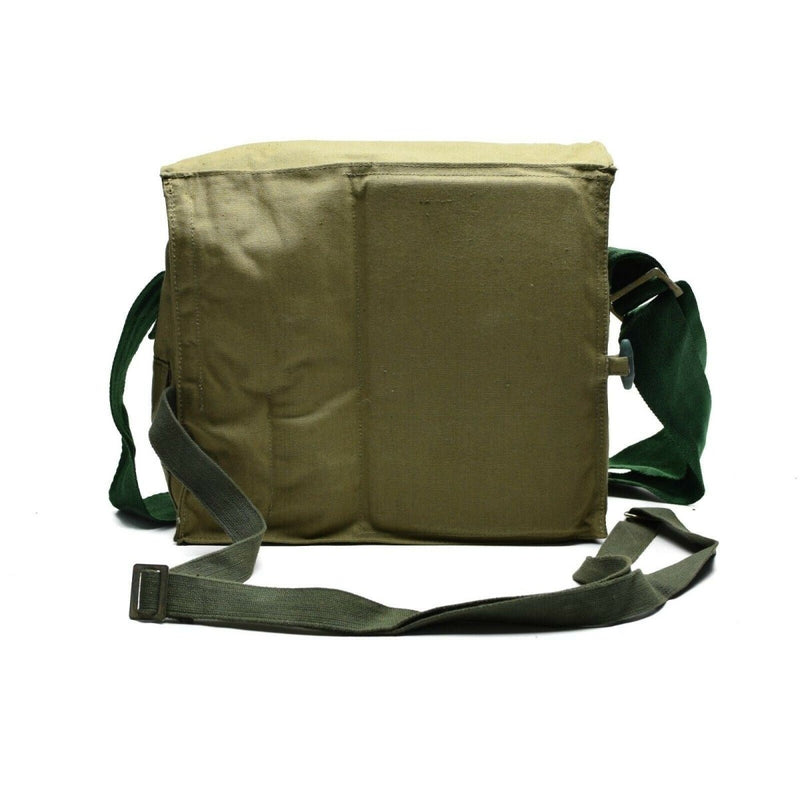 Genuine Bulgarian army haversack canvas khaki side shoulder bag pack