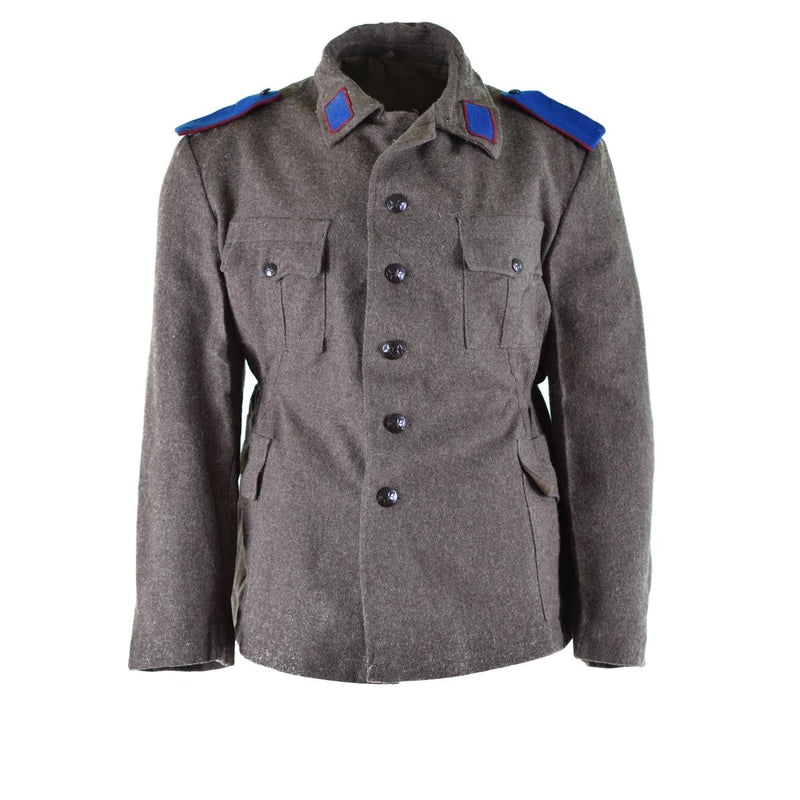 Army wool jacket original Bulgarian military uniform dress windproof chest side pockets vintage winter formal dress jacket