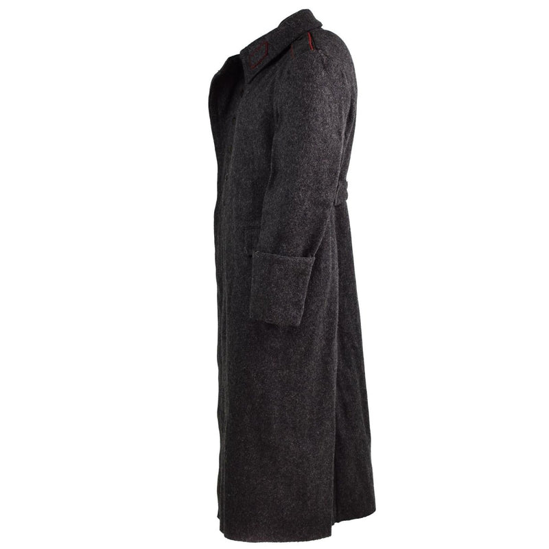 Trench coat wool winter original Bulgarian army wool overcoat heavyweight windproof vintage overcoat