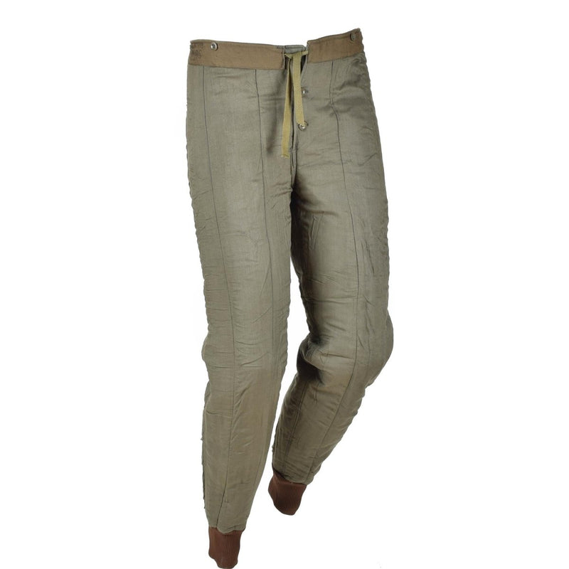 Liner pants original Czech army  M60 Lining thermal trousers tapered elasticated bottoms vintage olive