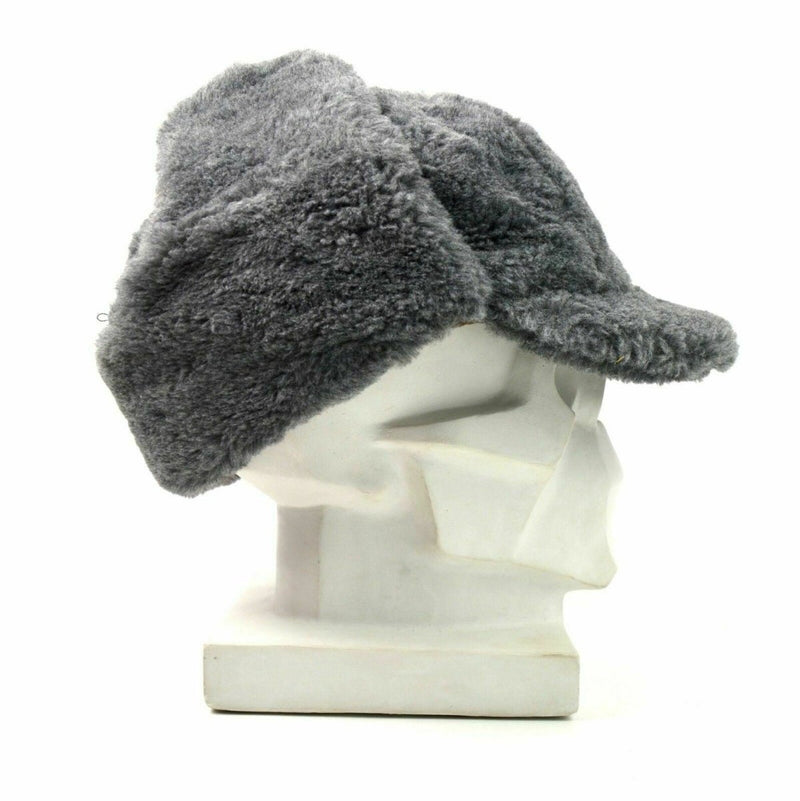 Ushanka winter cap genuine Czech military warm hat faux fur vintage gray Czech Republic