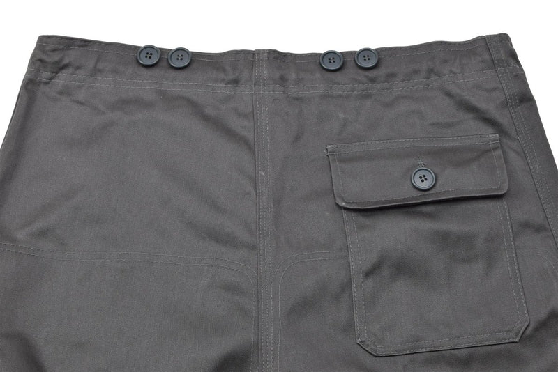 Work pants original Danish military gray pants vintage adjustable waist drawstring closure cargo back pocket