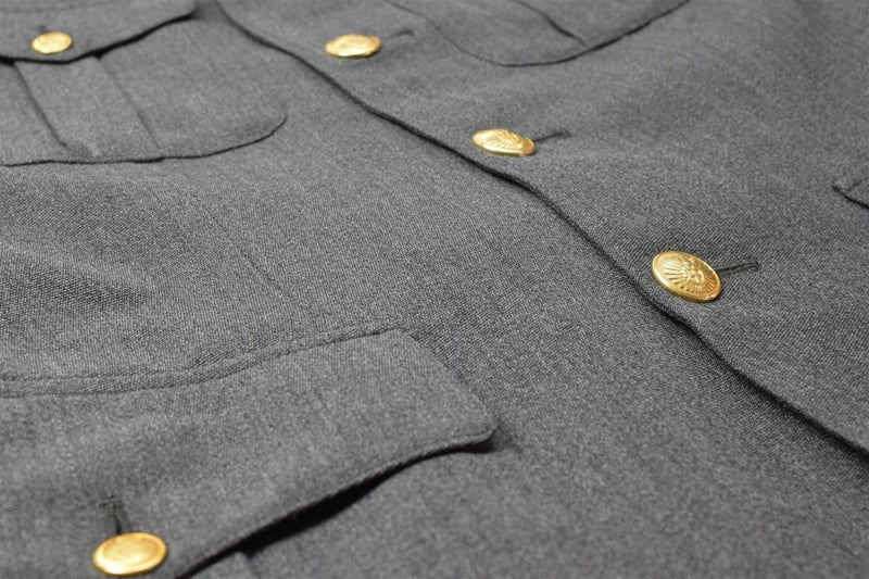 Uniform original Danish military uniform jacket gray dress officer Danish wool blend epaulets patches golden buttons