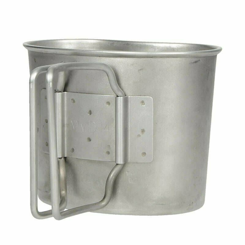 Original Dutch military stainless steel cup lightweight durable vintage