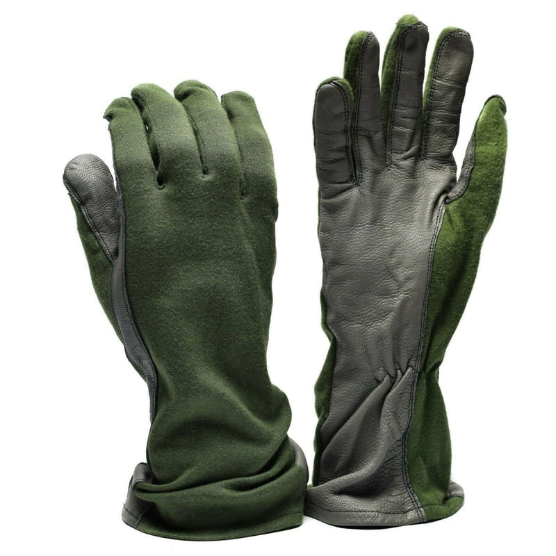 Airforce original Dutch military combat gloves leather aramid Kevlar elasticated combat flight tactical gloves