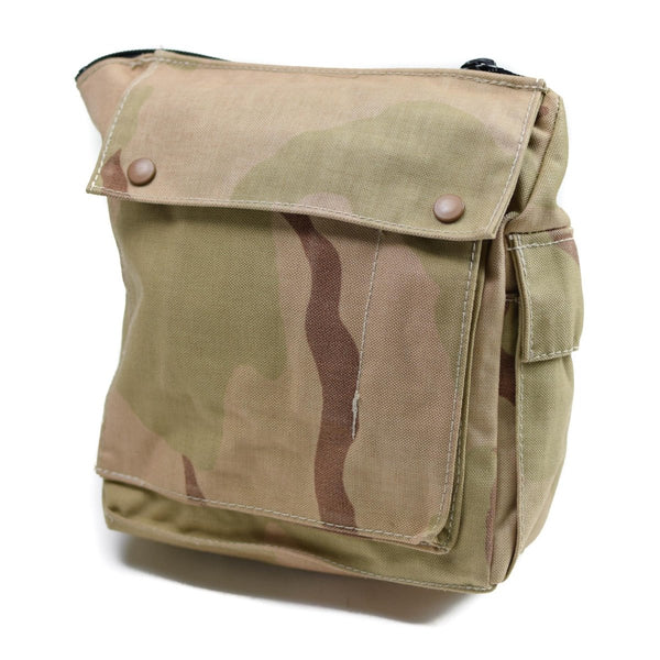 Gas mask bag original Dutch military desert camo shoulder pouch Fixlock quick release buckle detachable strap