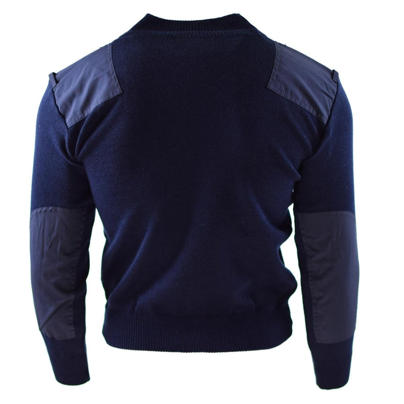 Sweater original Dutch military pullover round neck jumper reinforced shoulders casual wear
