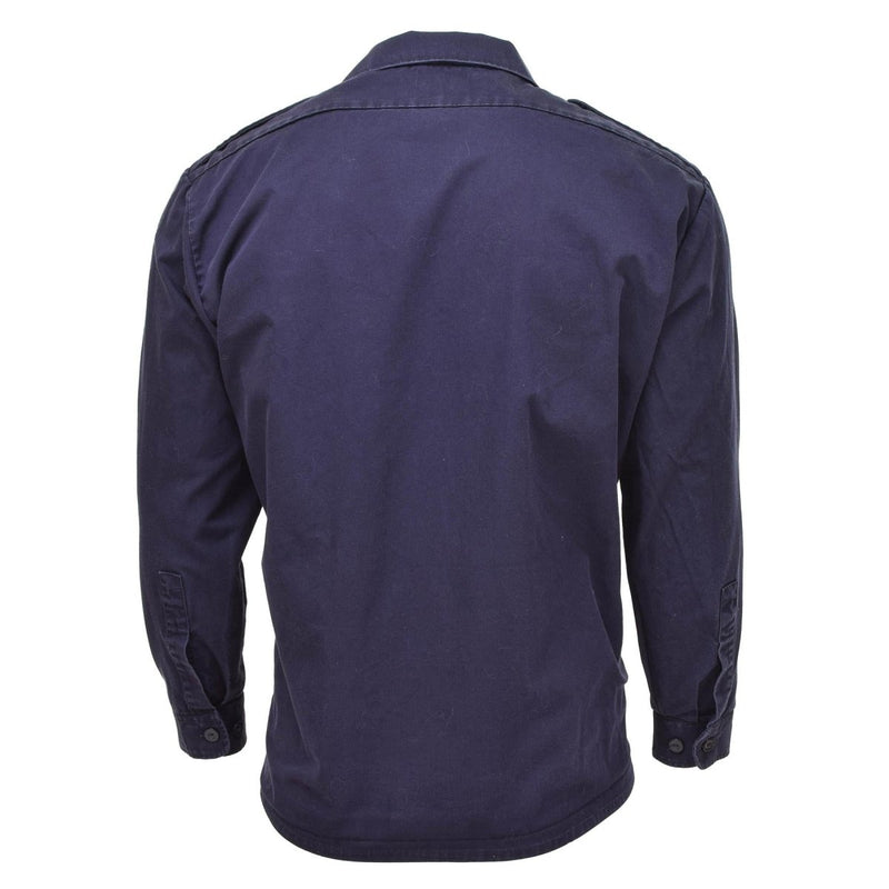 Shirts original Dutch military long sleeves uniform navy blue all seasons classic casual wear shirts
