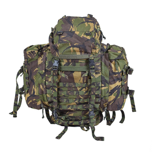 Military 60L backpack original Dutch army DPM camouflage rucksack D-rings Molle loops attaching gear top handle