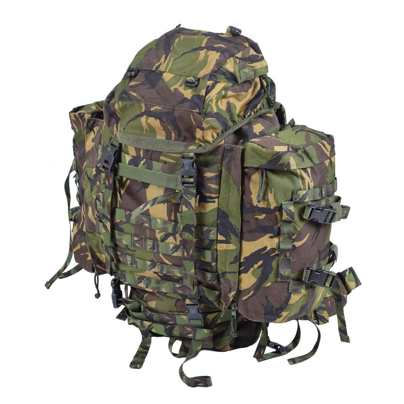 Military 60L backpack original Dutch army DPM camouflage rucksack plastic buckle camping traveling
