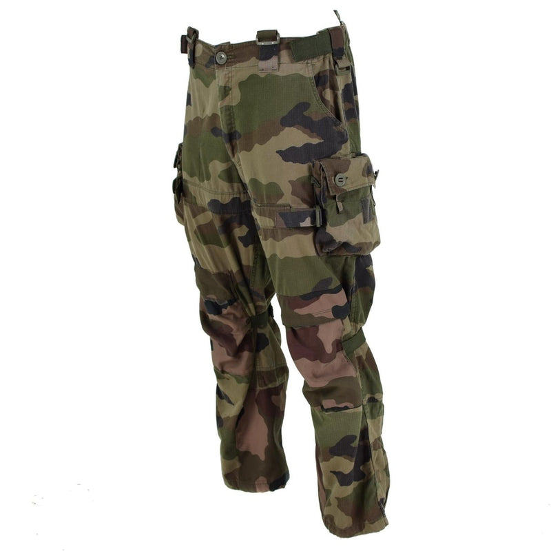 Military French army combat field pants CCE camouflage ripstop adjustable waist and bottom side pockets tactical trousers