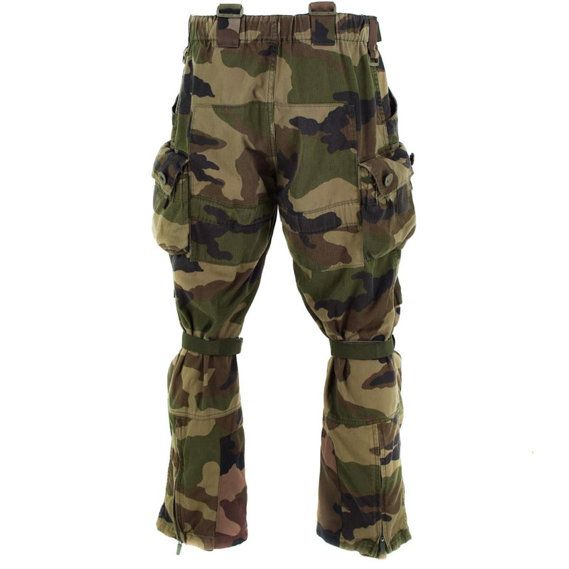 Military French army combat field pants CCE camouflage ripstop adjustable waist side pockets tactical