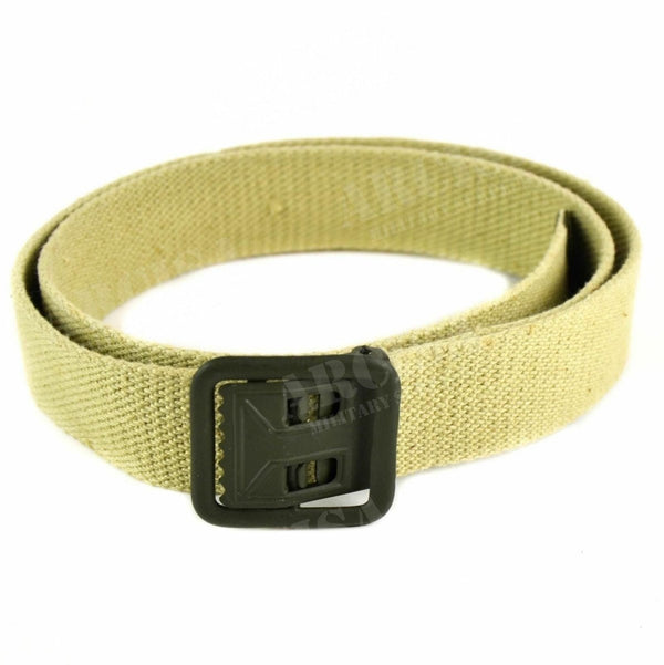 Belt webbing khaki French military canvas khaki unisex durable canvas material metal buckle formal belt vintage