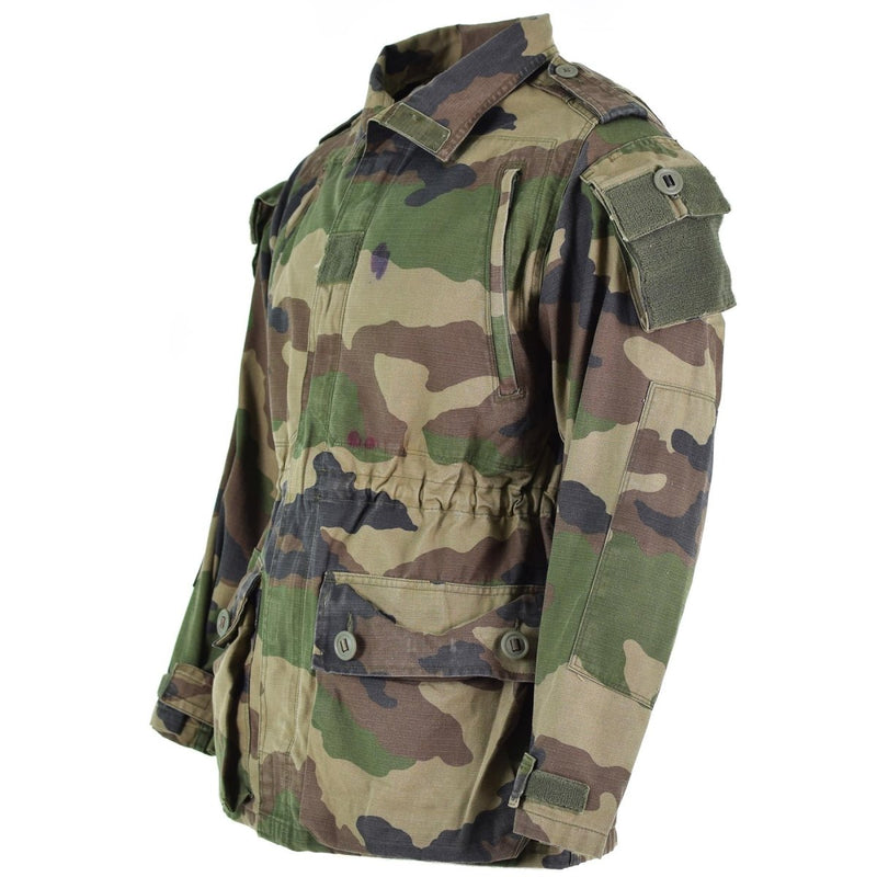 Smock jacket French military ripstop CCE camouflage combat parka Sateen Felin T4 all season tactical combat jacket