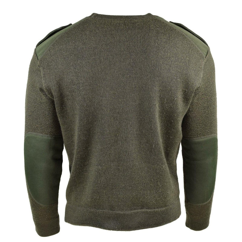 Genuine French army Sweater Olive Commando Military Men Pullover Round Neck
