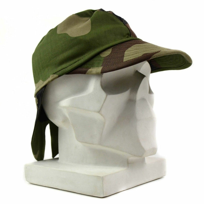 Army combat cap France military CCE camo neck flap reinforced brim visor cap colorful vintage summer hat