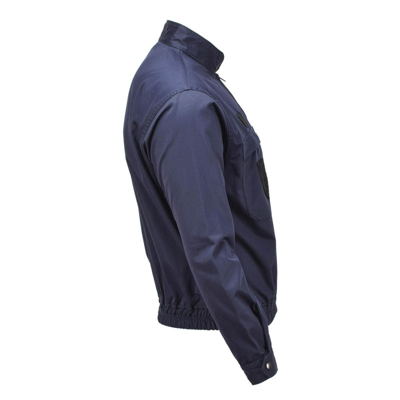 Police uniform original French army blue jacket ripstop MP name cargo pockets elasticated hemline